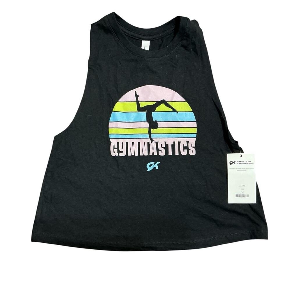 GK Gymnastics Black Tank New with tags Adult Small Racerback